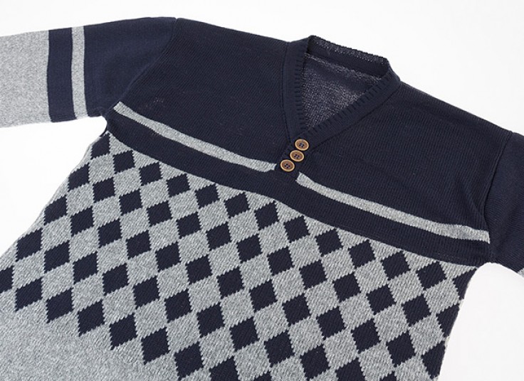 پلیور بافت مردانه دورنگ