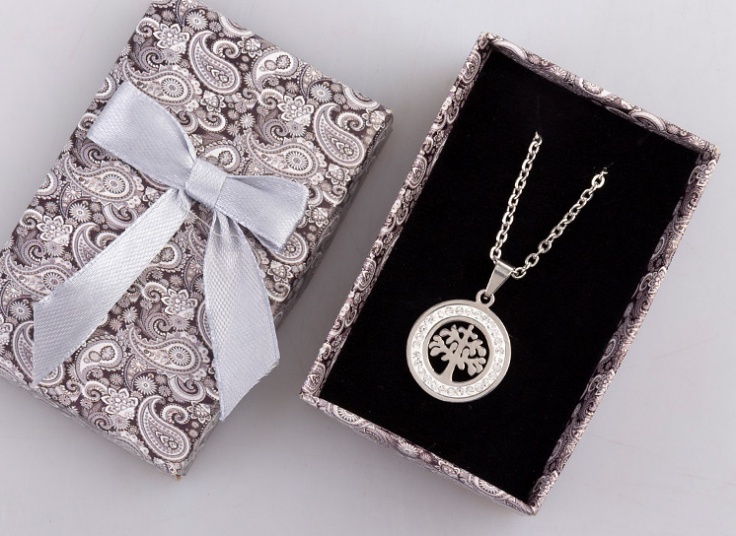 گردنبند نگین دار زنانه Steel