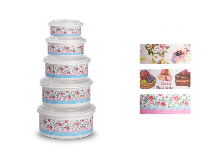 ست ظرف 5 تکه درب دار