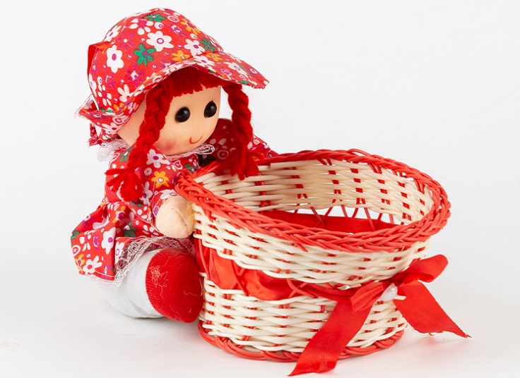 سبد حصیری عروسکی