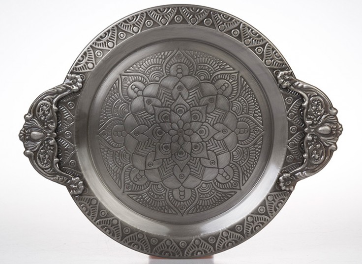 سینی فلزی طرح برجسته