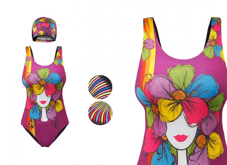 ست مایو و کلاه دخترانه Farnaz Sport