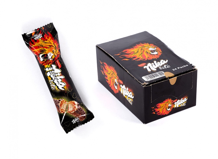 بسته 24 عددی ویفر کرمدار کاکائویی nika