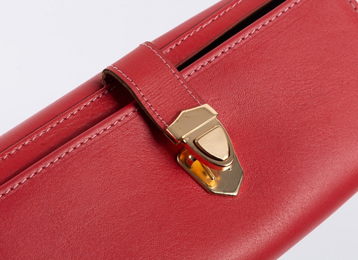 کیف پول زنانه چرم قفل ناخنی