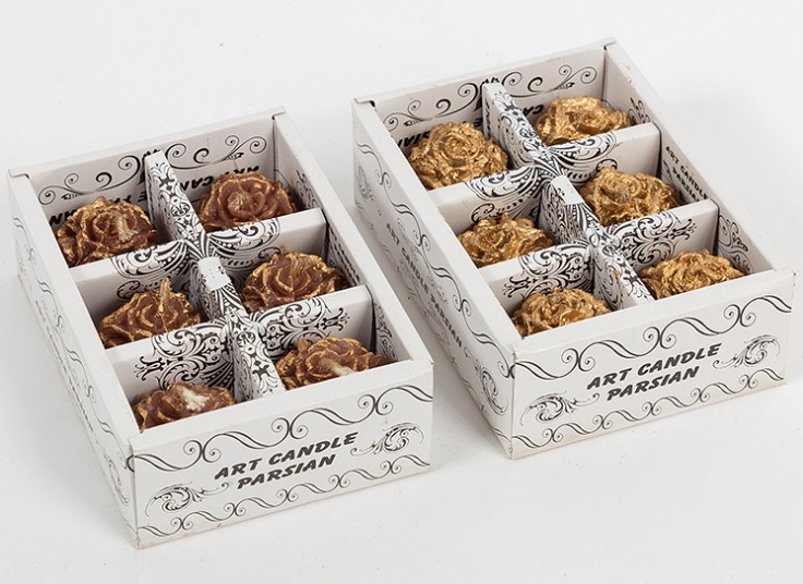 شمع گل رز 6 عددی