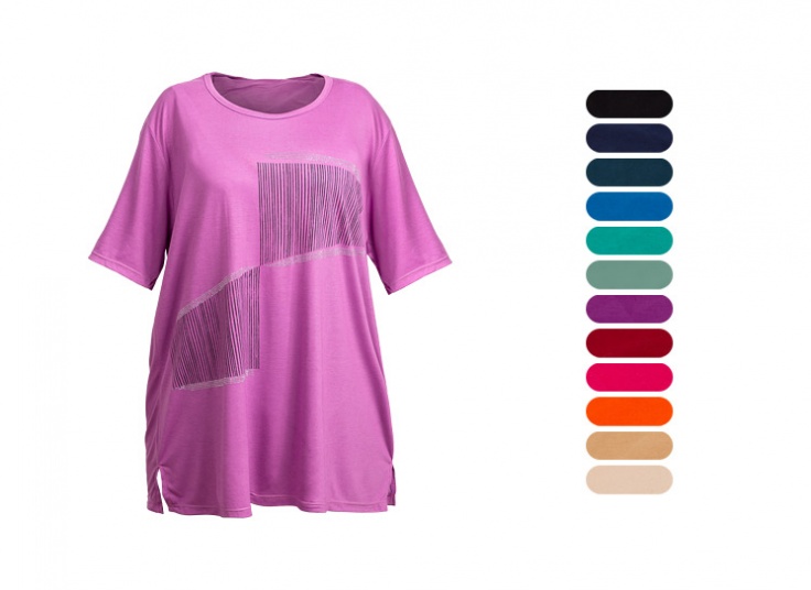 تیشرت زنانه سایز بزرگ طرحدار