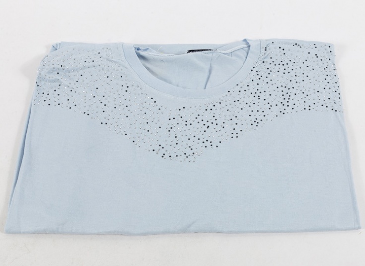 تیشرت سایز بزرگ زنانه نگین دار