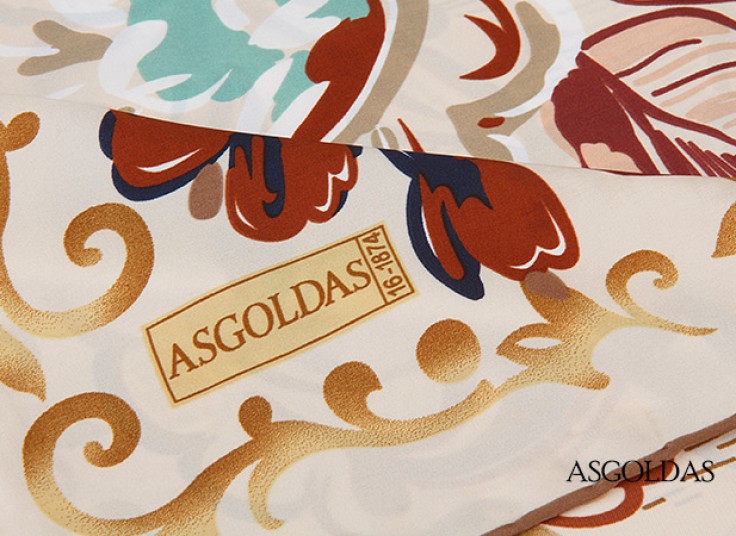 روسری دست دوز ابریشم ASGOLDAS