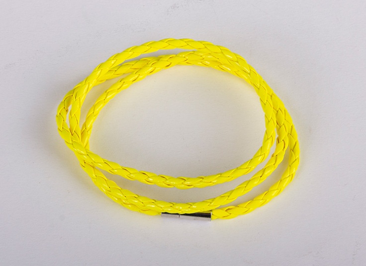 دستبند چرمی بافت حصیری