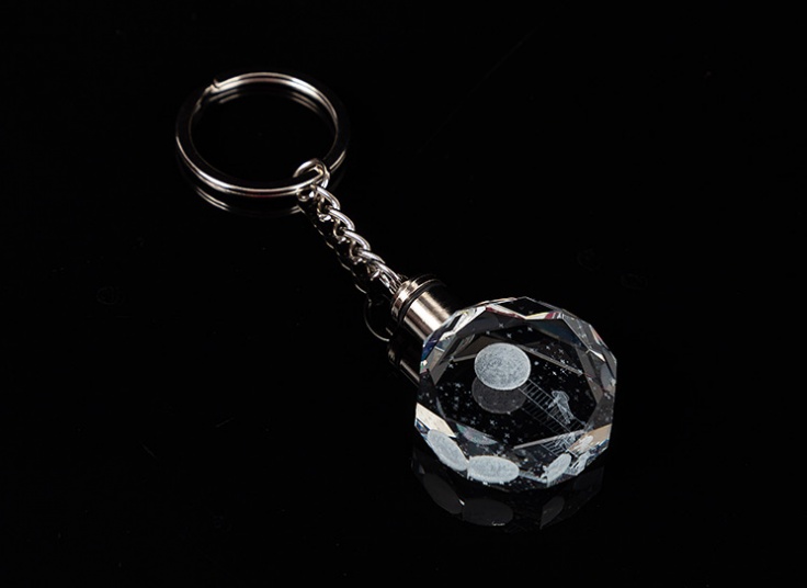 جاکلیدی کریستالی چراغ دار