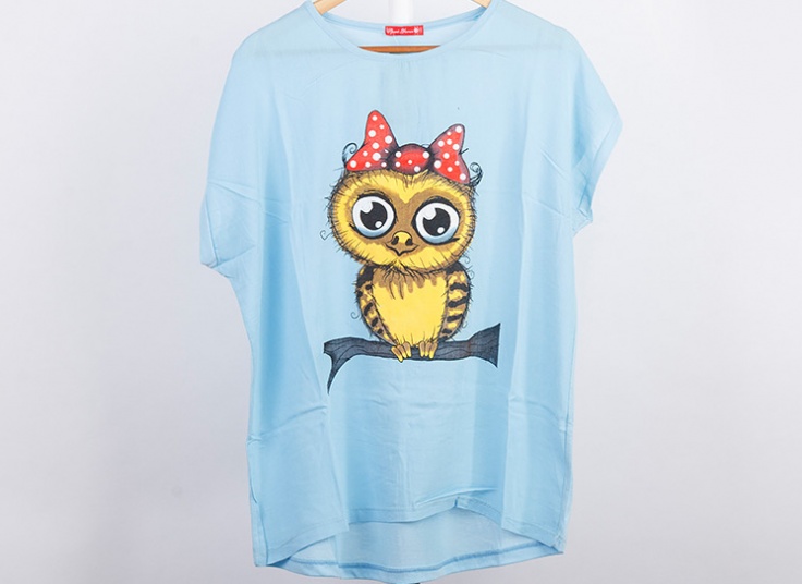 تیشرت طرحدار سایز بزرگ زنانه