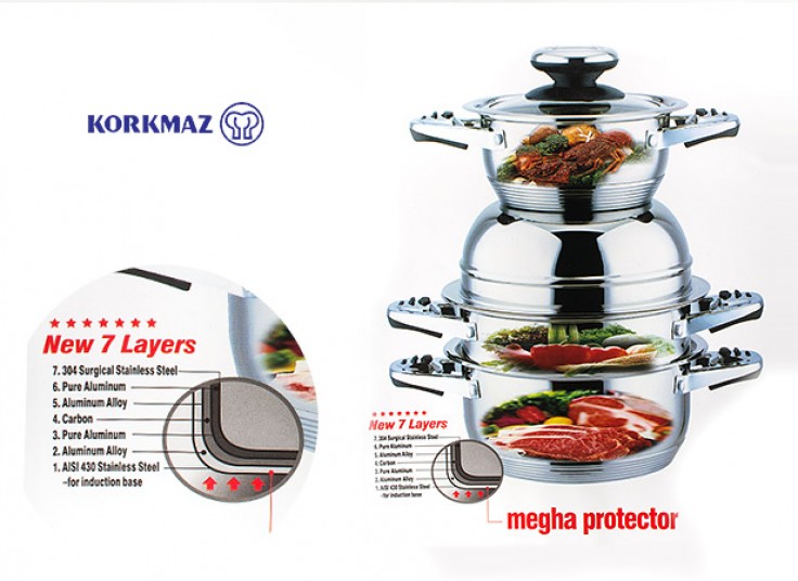 ست 23 پارچه استیل KORKMAZ
