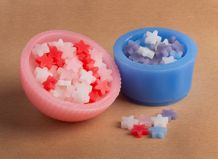 شمع کاسه ای مدل ستاره