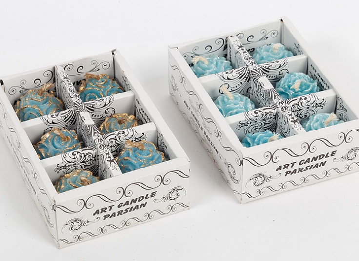 شمع گل رز 6 عددی