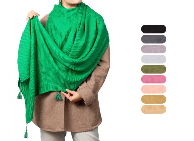 شال زنانه پلیسه