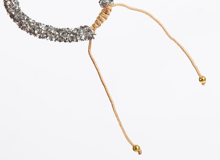 گوشواره و دستبند کریستالی