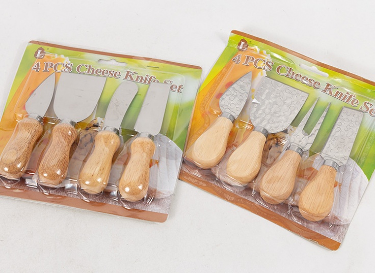 ست کارد پنیر خوری دسته چوبی