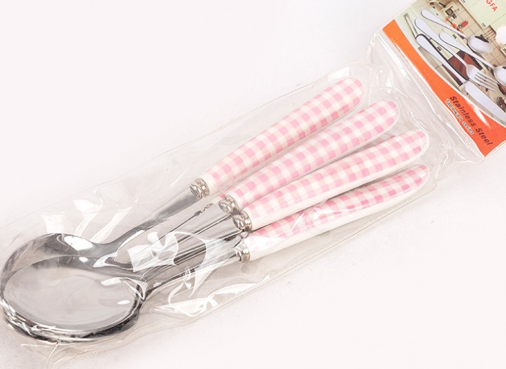 قاشق غدا خوری دسته سرامیکی