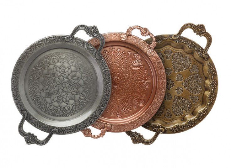 سینی فلزی طرح برجسته