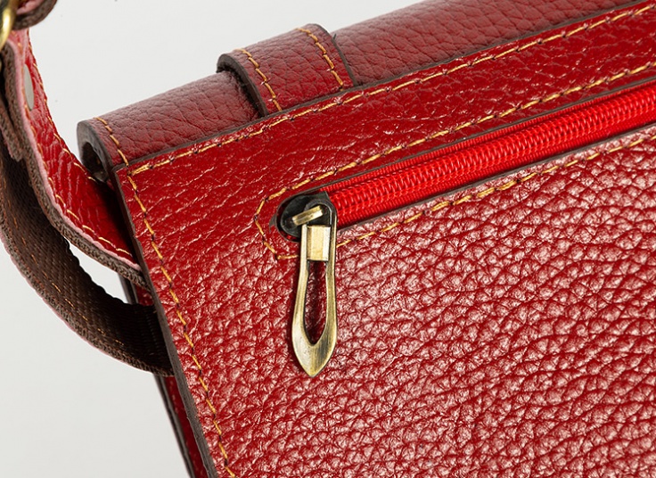 کیف دوشی چرم 2 تسمه زنانه