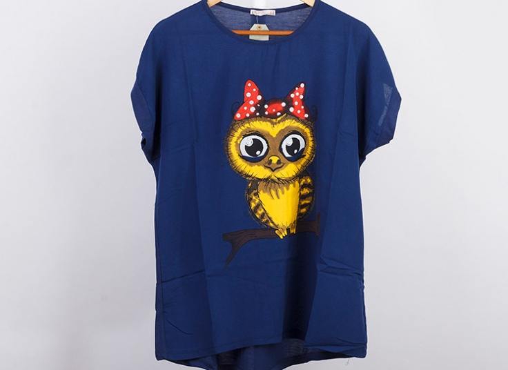 تیشرت طرحدار سایز بزرگ زنانه