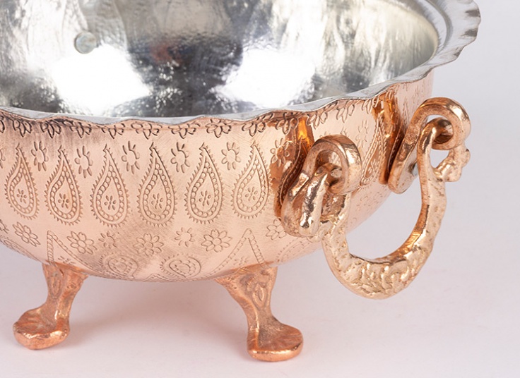 ظروف مسی چکش کاری شده