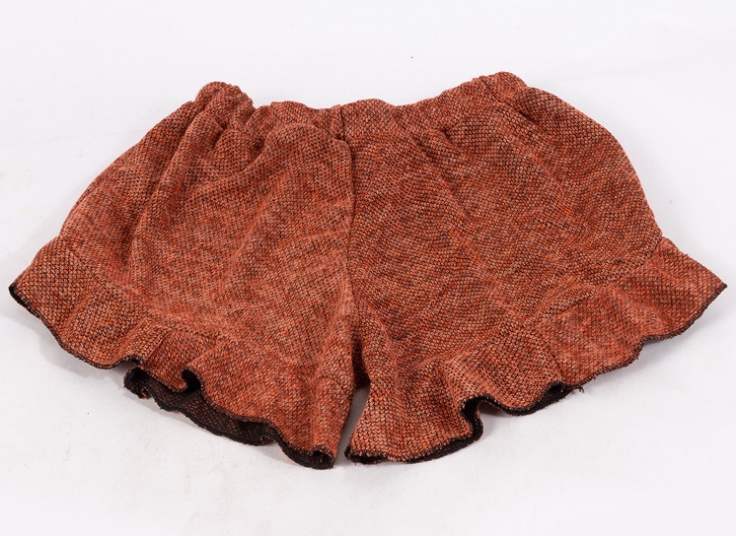 شورتک چین دار زنانه طرح بافت