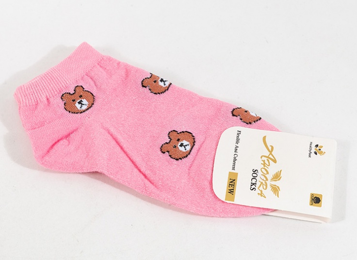 جوراب مچی زنانه Ahoora طرح Teddy