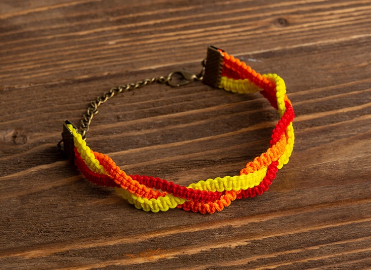 دستبند و پابند بافت Colorful