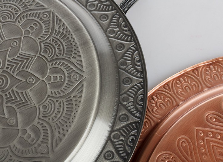 سینی فلزی طرح برجسته