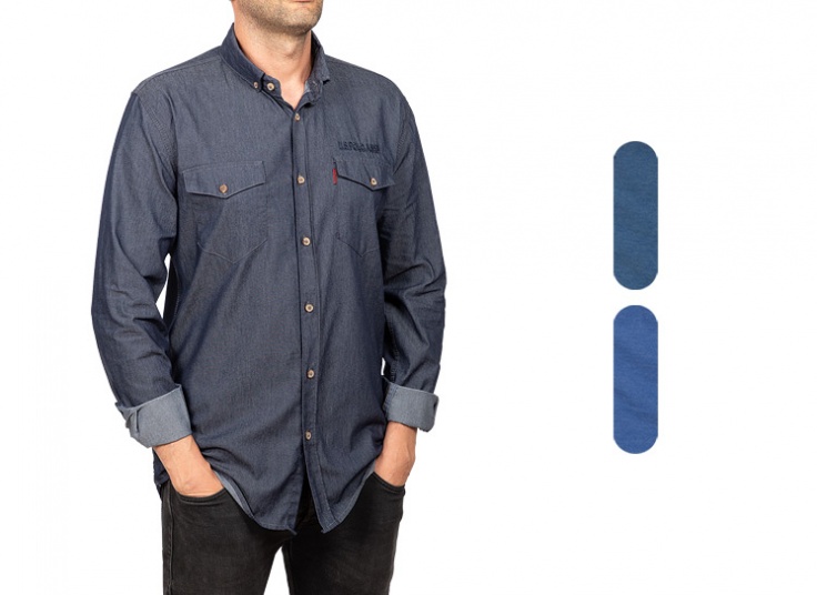 پیراهن طرح جین آستین بلند Polo