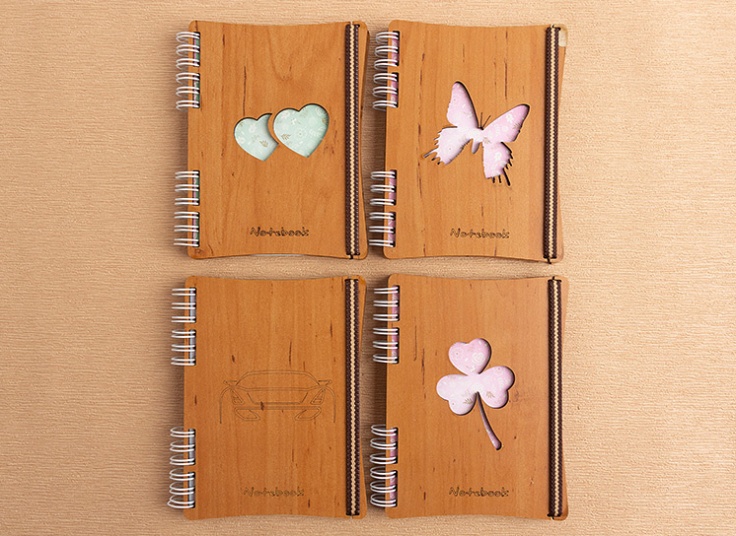 دفترچه یادداشت جلد چوبی