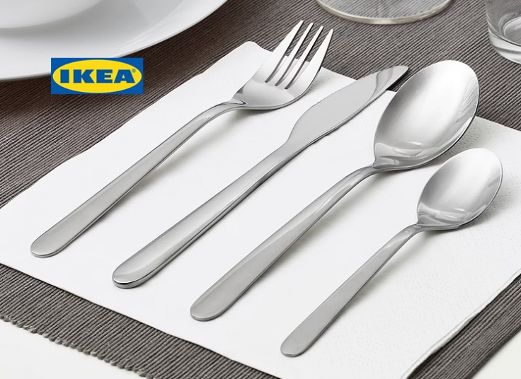 ست قاشق چنگال 16 پارچه ایکیا MOPSIG