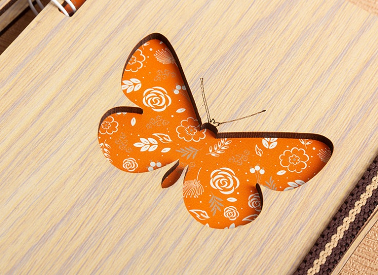 دفترچه یادداشت جلد چوبی