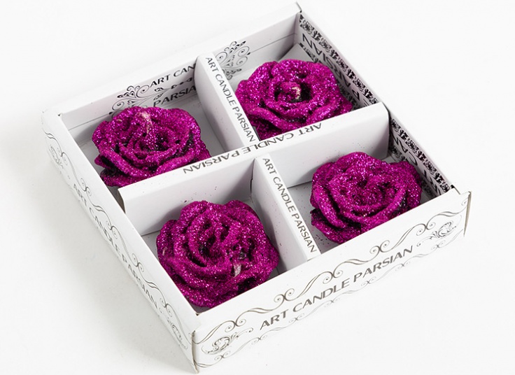 شمع طرح گل رز