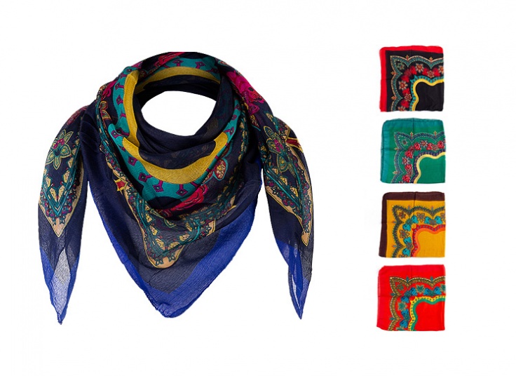 روسری نخی طرحدار