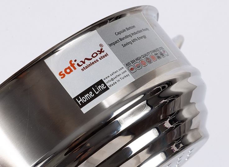 آبکش استیل دسته‌دار safinox