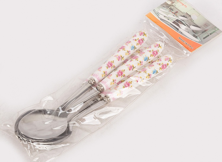 قاشق غدا خوری دسته سرامیکی