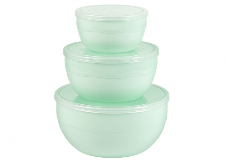 ست سه عددی کاسه درب‌دار Lovely