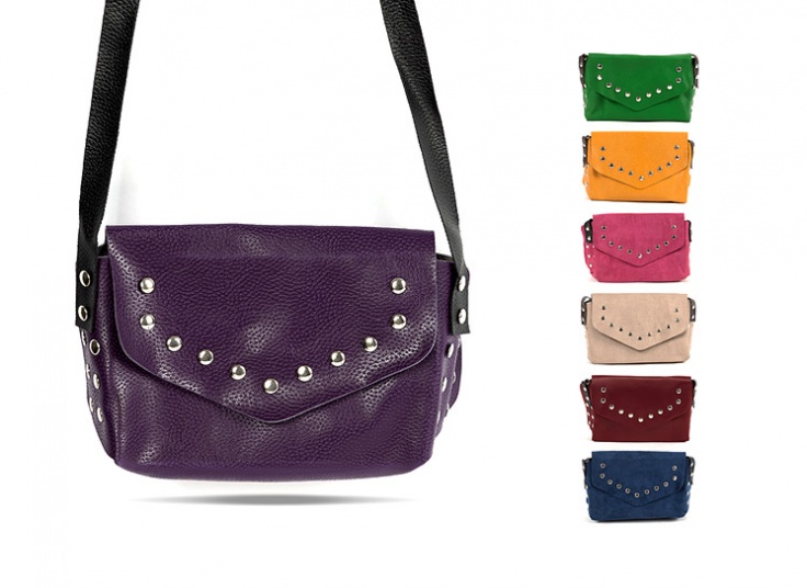 کیف دوشی پرچ دار