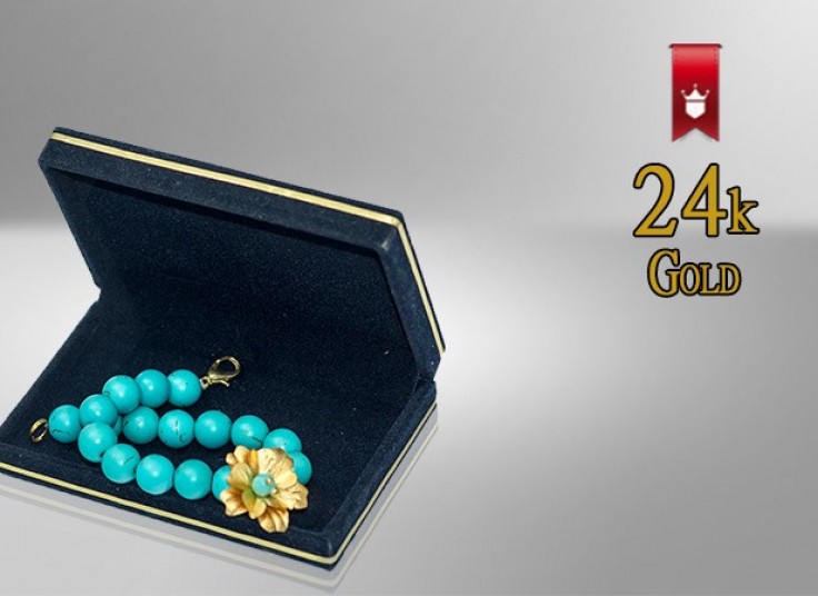 تخفیف ۴۹ درصدی دستبندهای سنگ با گل طلا