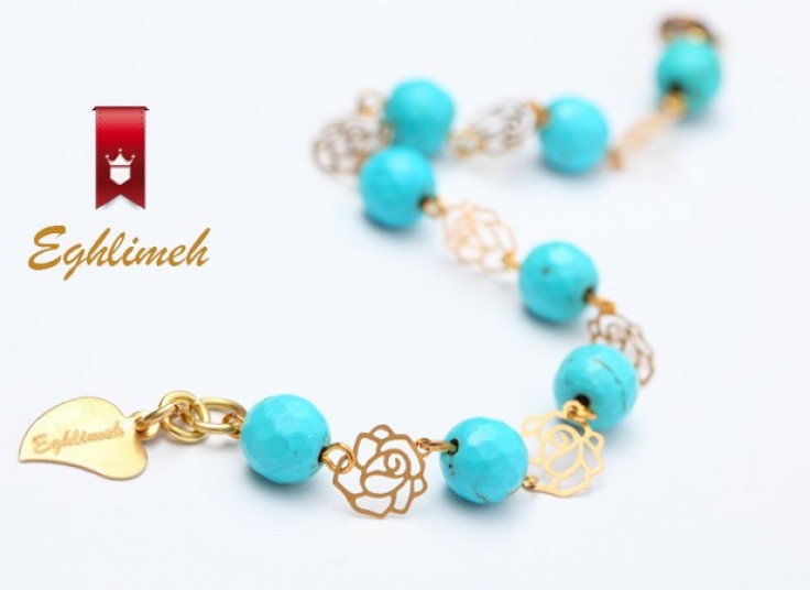 گردنبند , گوشواره و دستبند روکش طلا Eghlimeh